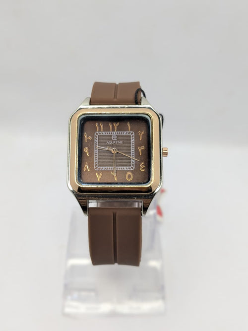 Elegant Brown Strap Square Dial Watch for Men  ⌚🤎